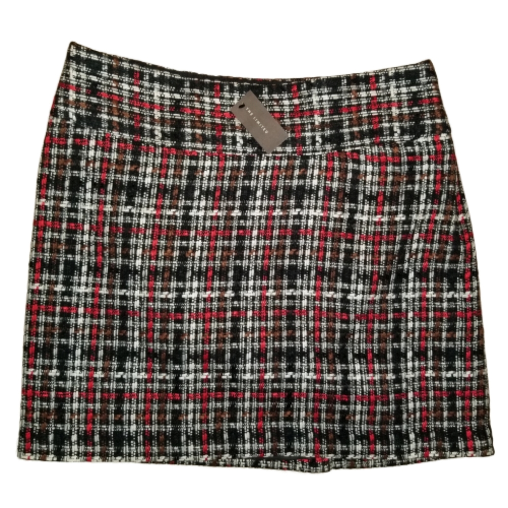 The Limited Boucle Plaid Mini Skirt Size 4